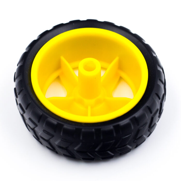 65mm Robot Wheel for BO Motors (Yellow) - Image 4