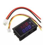 0.28″ 5 Wires Red Led Digital Dual DC 100V 10A Voltmeter Ammeter