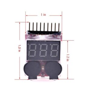 LiPo Battery Voltage Checker 1S-8S with Buzzer - Image 2