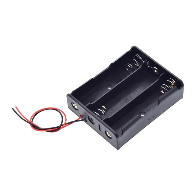 Black Plastic Storage Box Case Holder for Battery 3 x 18650 Cell Box