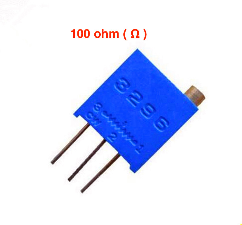 Preset-Potentiometer-single-100ohm 100 ohm ( Ω ) multi turn trimpot variable resistors 3296W-1-105LF
