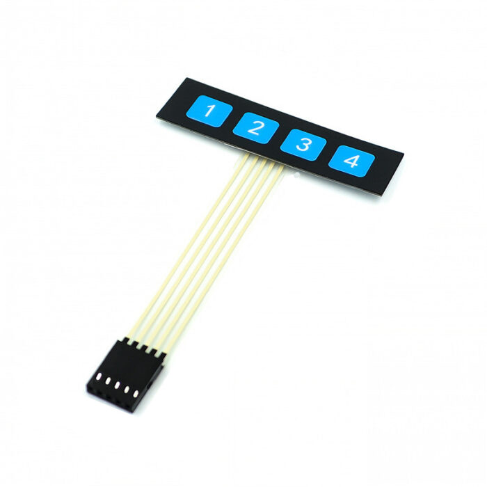 This DC 12V 4×4 Matrix Keypad Membrane Switch is a high-quality soft-touch feeling button keypad with 100 million life-stroke lifespans and good resistance to environmental conditions. This DC 12V 4×4 Key Matrix Membrane Switch Keypad is a high-quality product at a very low cost for your application needs.
