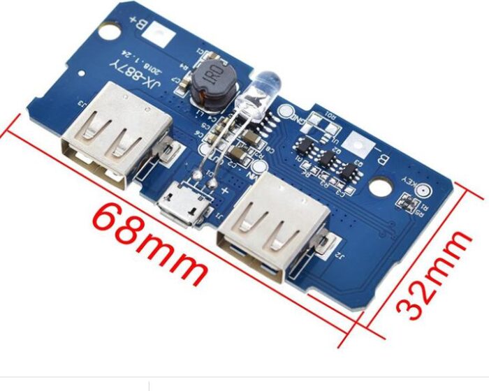 Dual Micro USB 3.7v to 5V 2A Power Bank DIY 18650 LiPo Charger - Image 3