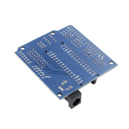 The Nano 328P Expansion Adapter Breakout Board IO Shield acts as a breakout board for the Arduino Nano microcontroller. There are several different options for power input and the footprint of this board is the same as the Arduino Duemilanove.