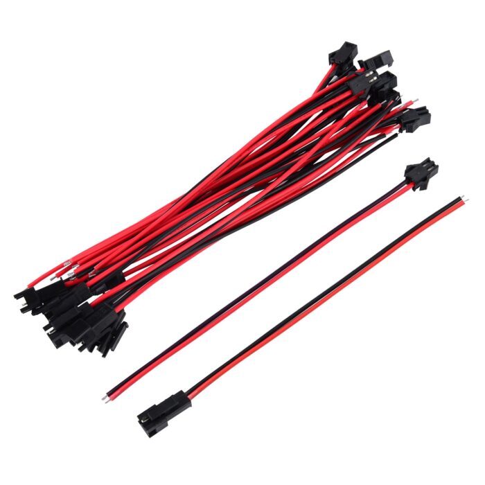 JST SM 2 Pin Plug Male and Female Connector Adapter with 150 mm Electrical Cable Wire for LED Light