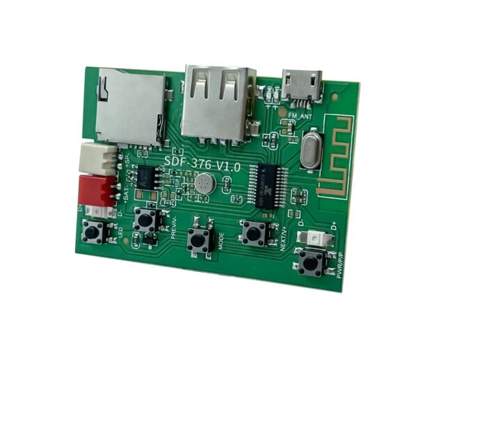 Output: Single channel Digital Audio Output Input:- USB/SD Card Slot/Bluetooth/FM. DIY speakers and modified audio/car rare weapon Support MP3/WMA/WAV/ format music. Power Source: USB & Battery. Battery supply voltage: 5v.