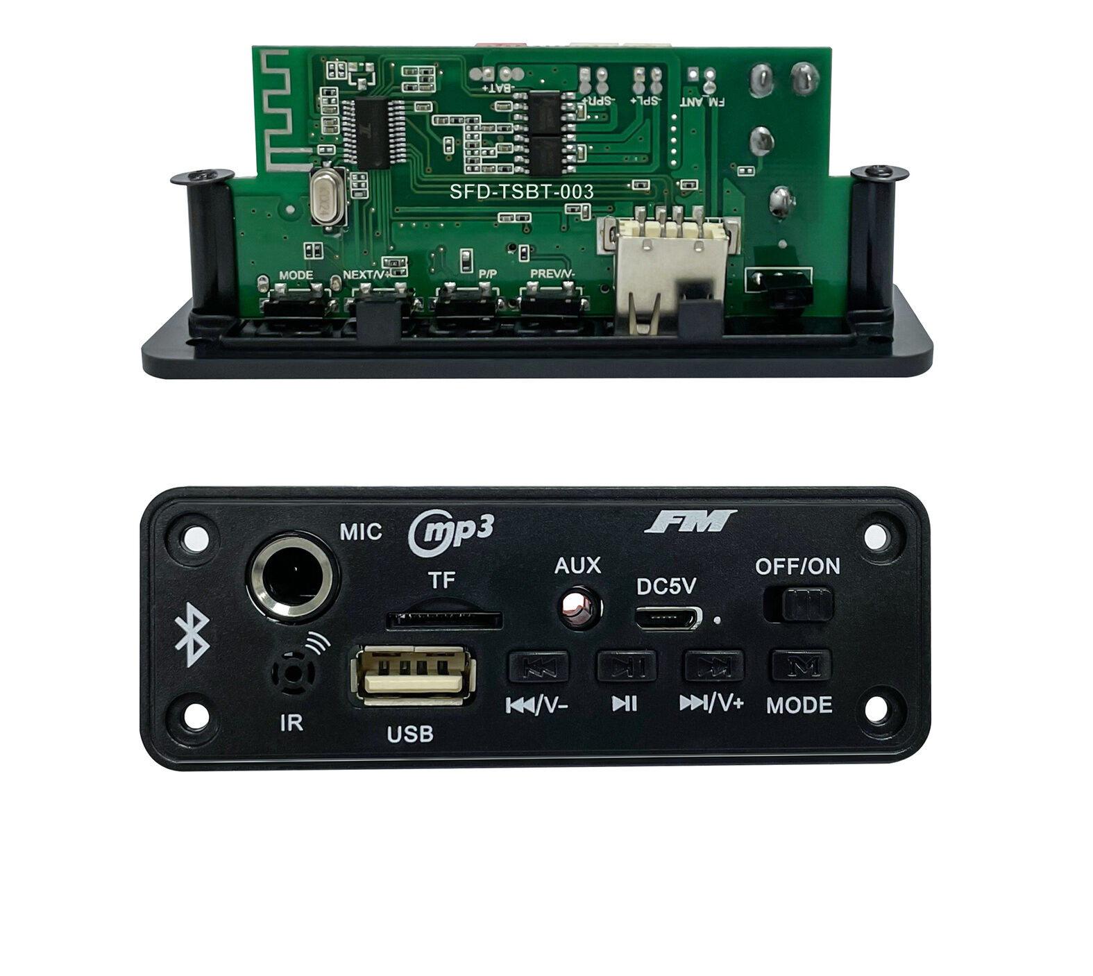 Audio Music Player: BT Panel 003 DIY Stereo Board With Built In  Bluetooth,FM,USB,SD-Card Slot,Aux,Amplifier With IR