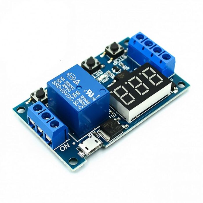 Timer Relay DC 6-30V 1-Channel Power Relay Module with Adjustable Timing Cycle - Image 3