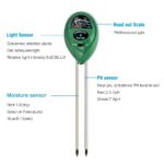 Three-Way Soil Meter For Moisture, Light Intensity, and pH Testing Meter
