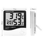 HTC-1 High Precision Large Screen Electronic Indoor Temperature, Humidity Thermometer with Clock Alarm - Image 4