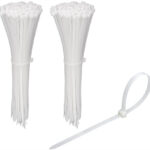 1x 200mm x 3mm Nylon Zip Tie (White) pack of 10