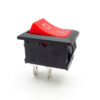 6A 250V AC SPST ON-OFF 2 Pin Rocker Switch Red