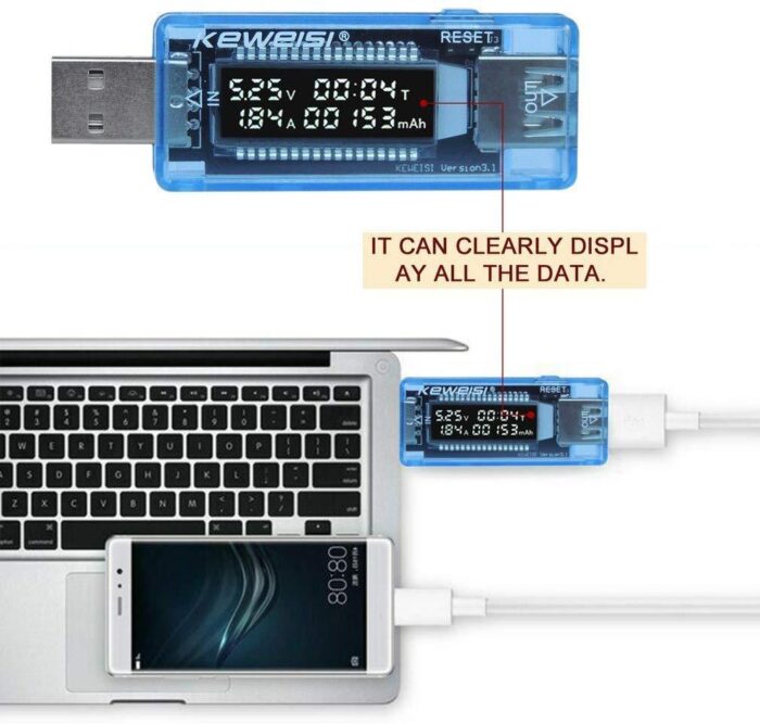 USB Inline 4V-20V LCD Display Voltage/Current/Capacity MeterUSB Inline 4V-20V LCD Display Voltage/Current/Capacity Meter