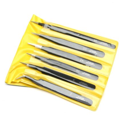 Skid proof design- You can hold them firmly without slipping or rotating Great for beading and other fine crafts, medical, laboratory work, cosmetic hair removal and many aspects of watch and clock repair, it is good for watchmakers and jewelers. Also ideal for rhinestones, studs, gems, card making scrapbooks, sewing, stitching etc. Set of 5 multi-purpose tweezers, is self opening type (squeeze to close) tweezers. These tweezers are exactly as shown in image - straight, bent down, and bent sideways