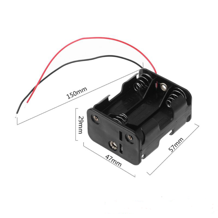 6 x AA Battery Holder Box (Back-to-Back) Without Cover - Image 3