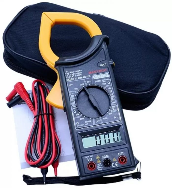 Mastech Clamp Meter - M266 Digital Clamp Meter Large Display Screen Anti Drop Handle M-266 Tong Tester Non-magnetic Electronic Level (26 cm)