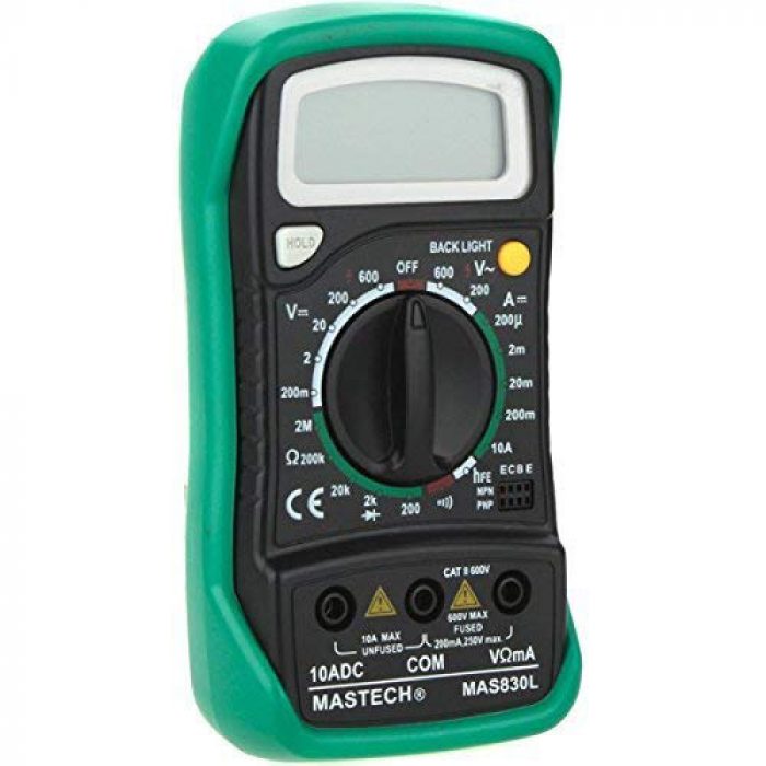 Original Mastech MAS830L Digital Pocket Multimeter with Probes - Image 3