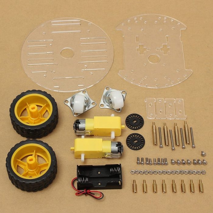 2WD Mini Round Double-Deck Smart Robot Car Chassis DIY Kit - Image 3