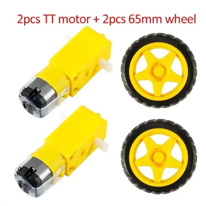 2WD-Mini-Round-Double-Deck-Smart-Robot-Car-Chassis-DIY-Kit