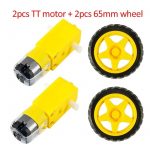 2WD-Mini-Round-Double-Deck-Smart-Robot-Car-Chassis-DIY-Kit
