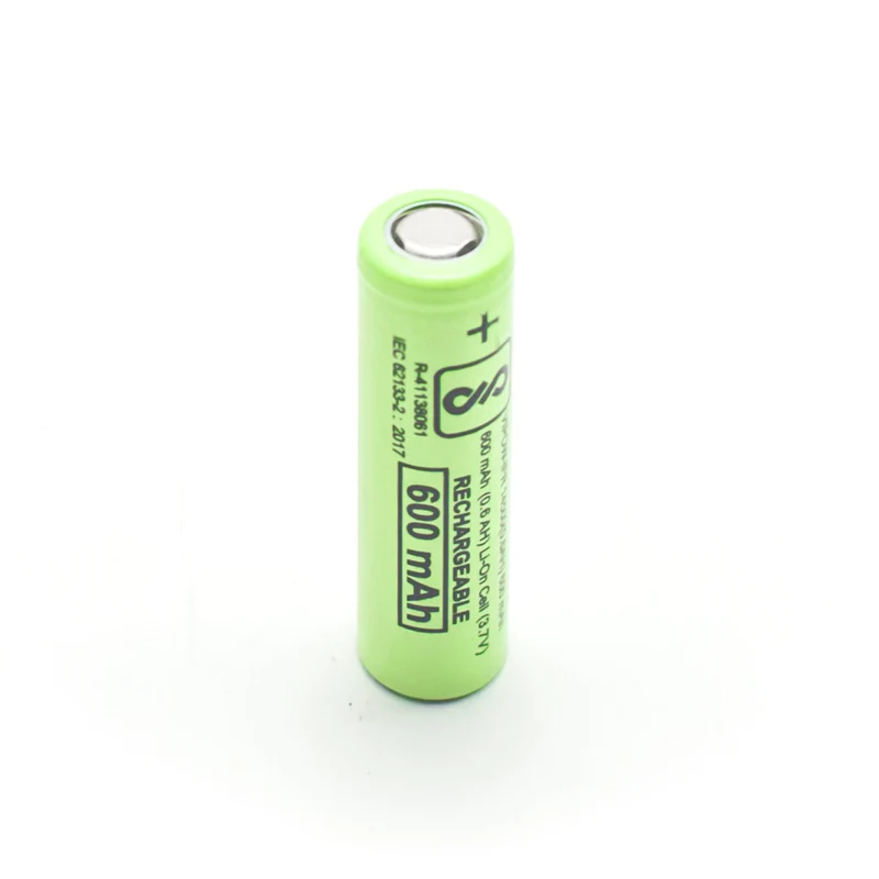 3.7 Volt 600 mAh 14500 Lithium Ion Rechargeable Battery Cell