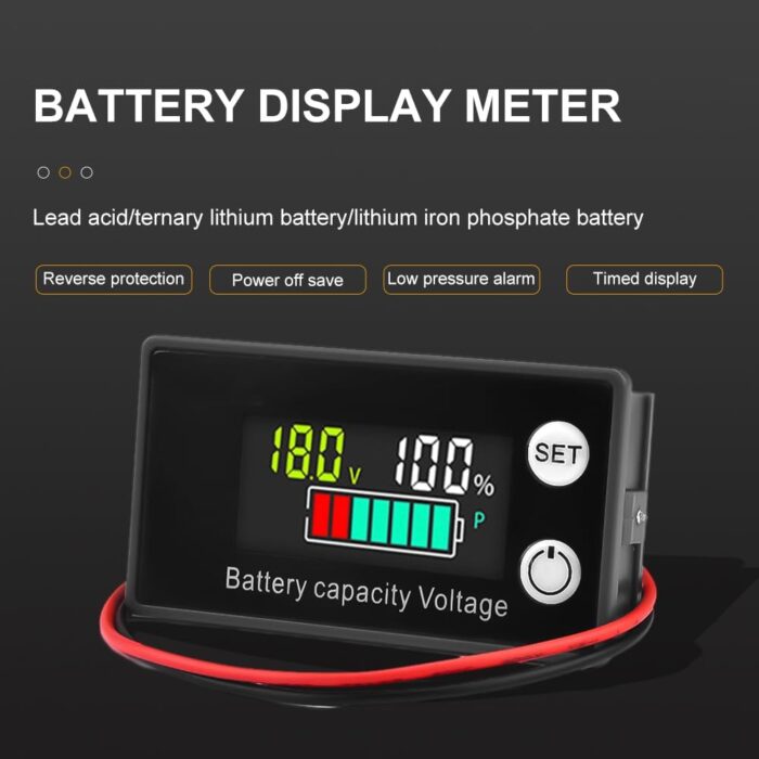 12-84V Battery Power Display Meter Lithium Battery Lead-acid Battery Power Display Lithium Battery - Image 3