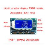 LCD display for frequency and duty cycle. Wide frequency range. High precision. Serial communication(TTL based).