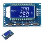 LCD display for frequency and duty cycle. Wide frequency range. High precision. Serial communication(TTL based).