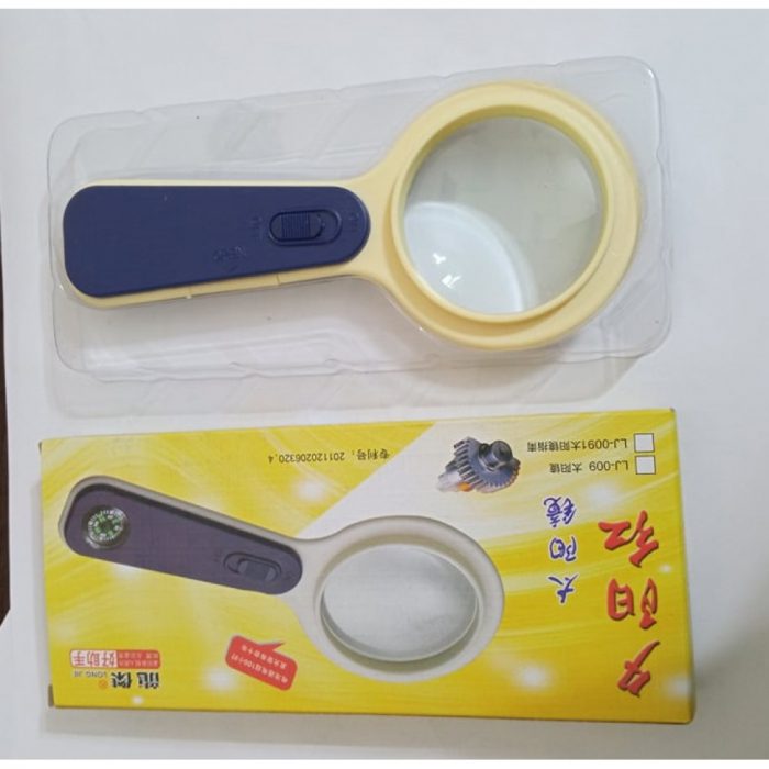 LED Illuminating 5X Magnification Craft Hand Held Magnifying Lens - Image 3