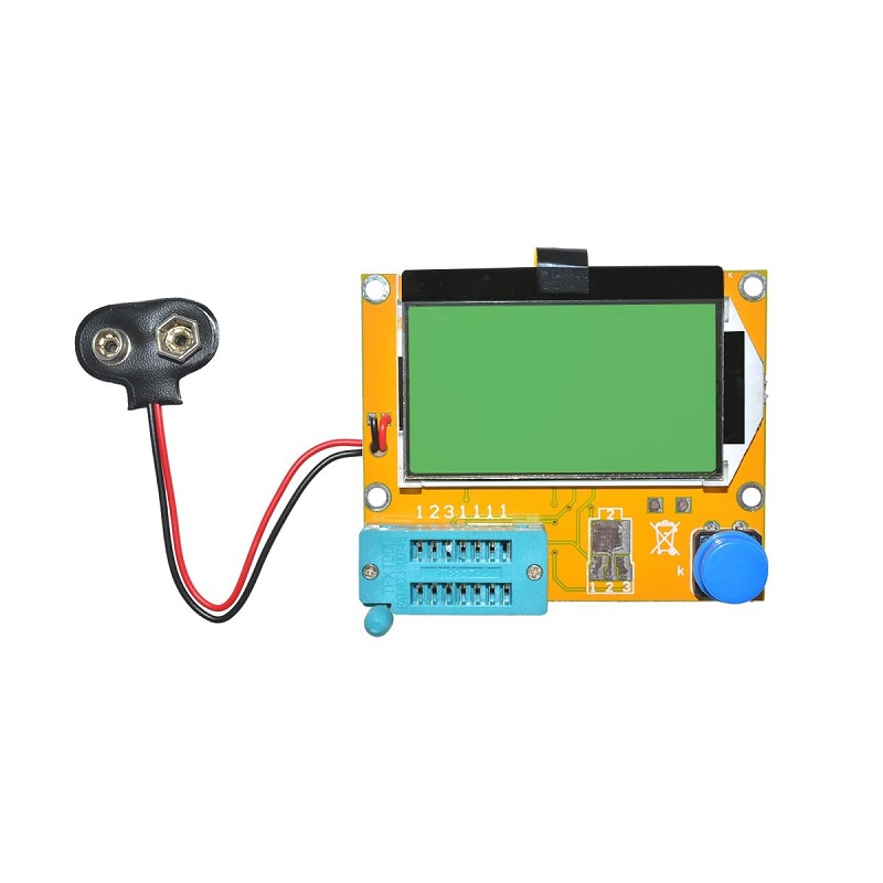 9V Battery Operated LCR-T4 12864 LCD Graphical Transistor Tester Resistance Capacitance ESR SCR Meter