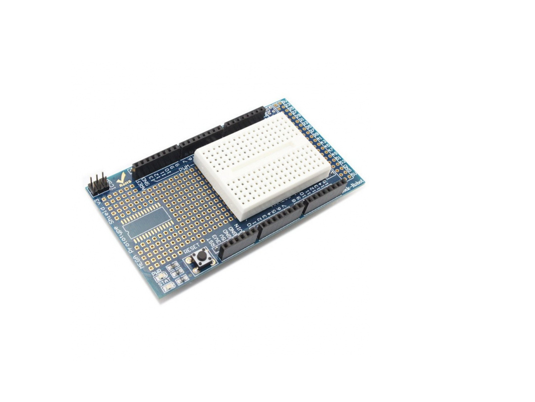 Prototype Shield V3.0 For Arduino Mega with breadboard