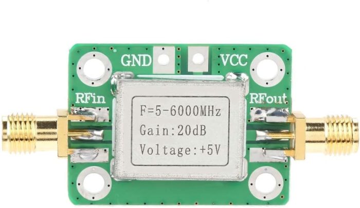 SPF5189 LNA 50-4000MHz/5-6000mhz RF Low Noise Broadband Signal Amplifier 0.6dB/20dB Gain RF Signal Receiver Module Shield Board (6000MHz)