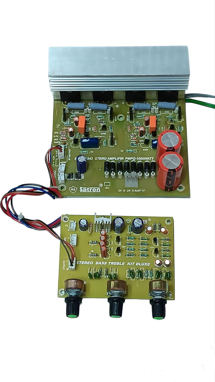 000 WATT 2SC5200 Amplifier Board with Preinstalled Bass Treble Board—an electronic hobbyist's dream come true.