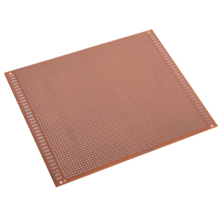 Size : 15cm x 18cm Base Material : FR1 or FR2 Board Thickness : 1.6 mm Hole Dia : about 1mm. Hole Pitch : standard 2.54 mm.