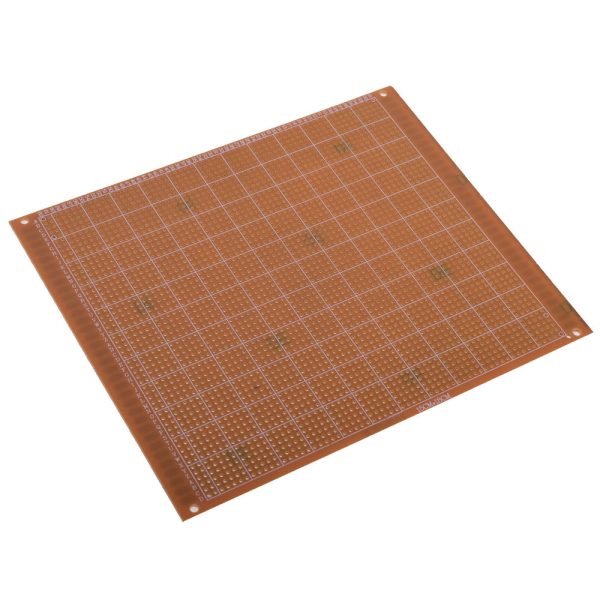 Size : 15cm x 18cm Base Material : FR1 or FR2 Board Thickness : 1.6 mm Hole Dia : about 1mm. Hole Pitch : standard 2.54 mm.