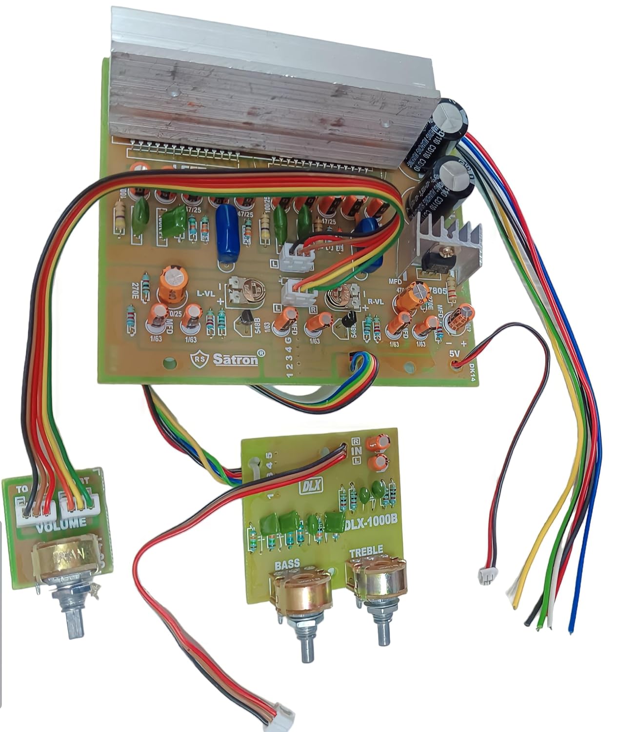 4440 IC 1600 Watt Car Amplifier Board with Bass Treble and Volume Kit