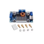 This product is a 180 kHz fixed frequency PWM buck (step-down) DC/DC module, capable of driving a 5A load with high efficiency, low ripple, and excellent line and load regulation. The module with a voltage meter to display the input voltage and output voltage, and the voltage can be corrected through the button to improve the accuracy of the voltmeter.