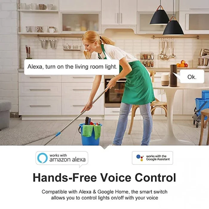 Smart Wireless WIFI 16A Switch Work with Alexa , Smart life app, Google home and IFTTT - Image 2