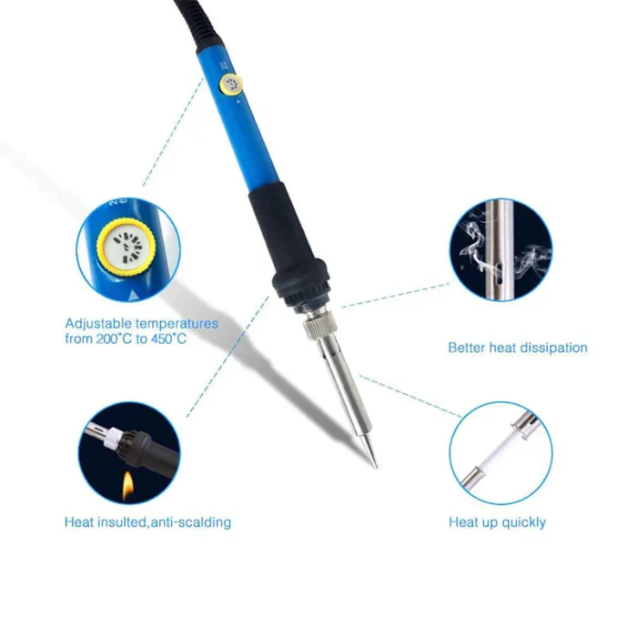 60 Watt Adjustable Temperature Electric Solder Iron - Image 2