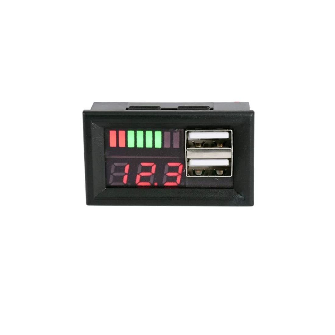 12V Universal Dual USB Digital Voltmeter and Battery Indicator Display Module