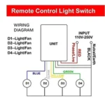 4 Way ON/OFF Digital RF Remote Control Wireless Switch