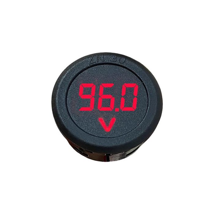 Circular Two-Wire Voltmeter DC 5-100V Round LED Display - Image 2