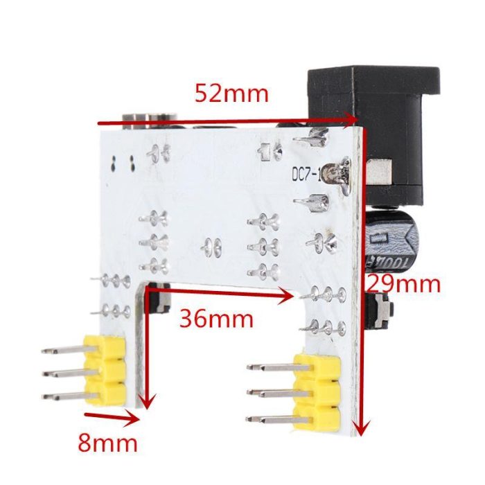 XD-42 5V/3.3V Dual Channel Solderless Breadboard Power Supply Module