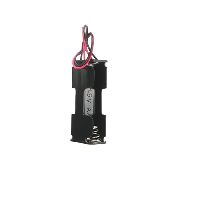 2x AA Battery Back To Back Holder Case Box(Pack of 2) is a holder with wires, suitable for 2 x AA batteries With spring clip design, you can easily put the battery in it having Wire Length of Approx. 140 mm Feature: lightweight convenient to carry This battery box holder with wires suitable for 2 x AA batteries With spring clip design Package includes: 1 x 2x AA Battery Back To Back Holder Case Box(Pack of 2)