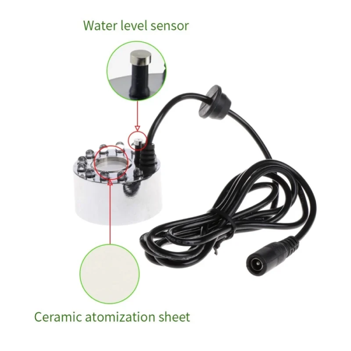 DC24V 20MM 12LED Alloy Air Humidifier Mist Maker Nebulizer - Image 3