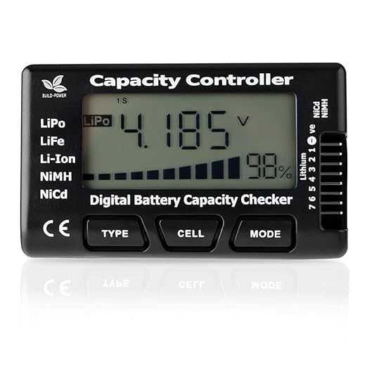 Digital Battery Capacity Checker for LiPo LiFe Li-ion Nicd NiMH