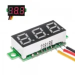 0.72 cm (0.28 inch) 0-100V Three Wire DC Voltmeter Red - Image 2