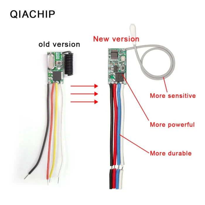 QIACHIP Wireless 433Mhz RF Module Receiver Remote Control output with MOSFET - Image 3