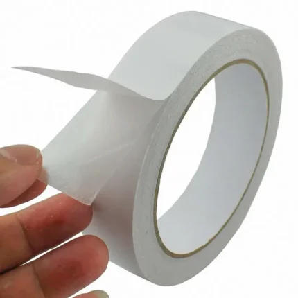 Double-sided tissue-based adhesive tape Width: 35mm Length: 50 meters Adhesive: Strong, pressure-sensitive