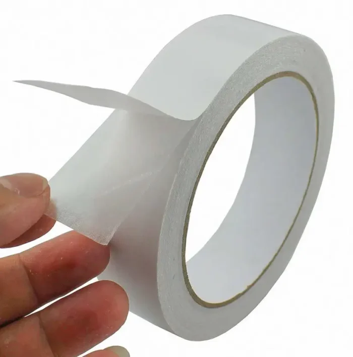 Double-sided tissue-based adhesive tape Width: 35mm Length: 50 meters Adhesive: Strong, pressure-sensitive